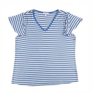 NWOT White Blue V-neck T-Shrit L-XL (14)